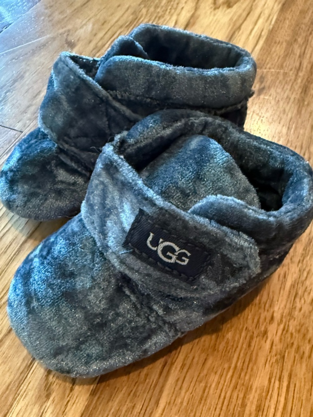 UGG Plush Baby Booties in Charcoal